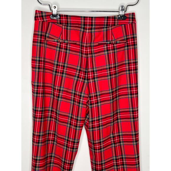 J. Crew Full-length Straight-Leg Bi-Stretch Trouser Pants Good Tidings Plaid 8 - Picture 8 of 11